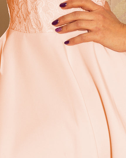 Kleid MARTA mit Spitze - Pfirsich