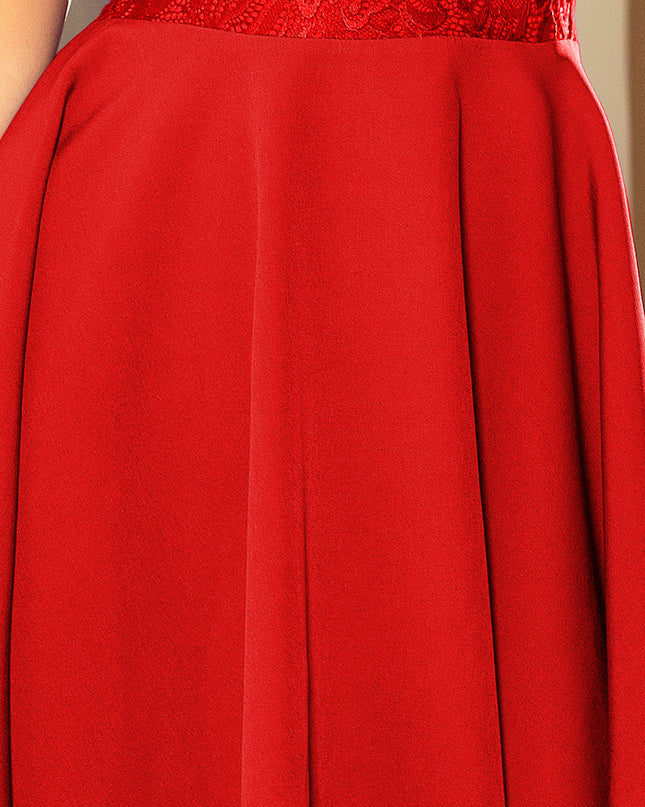 Kleid MARTA mit Spitze - rot by numoco