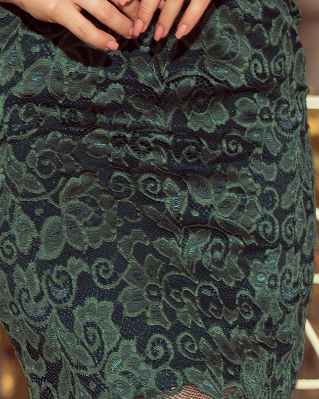 Kleid mit Spitze - hellgrün
