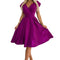 19255-6-348-8 SCARLETT ausgestelltes Kleid mit Umschlagausschnitt - Fuchsia mit Glitzer-6