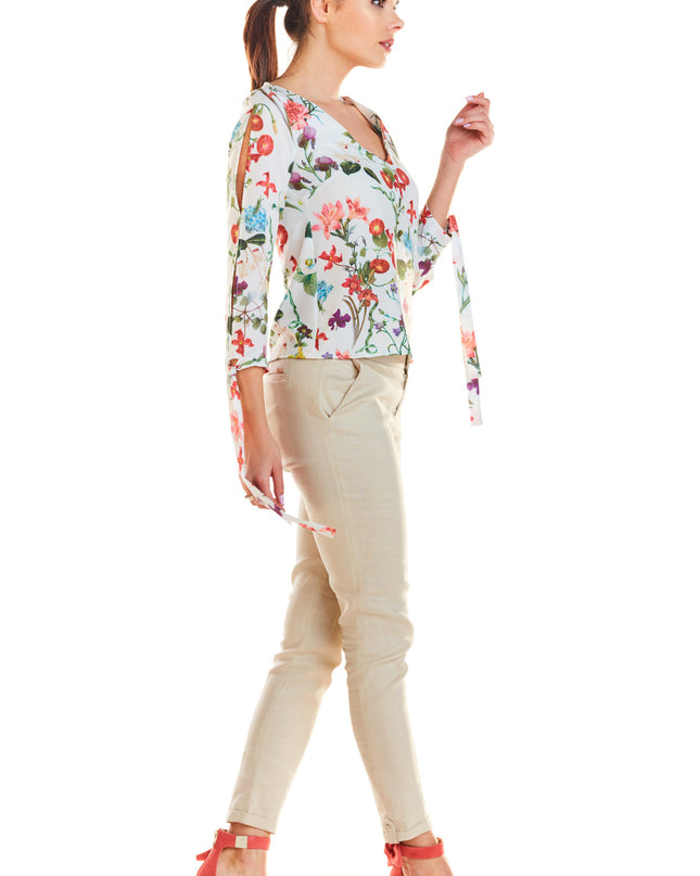 485-FLOWERS-ECRU-XS-15-Blouse M191-15
