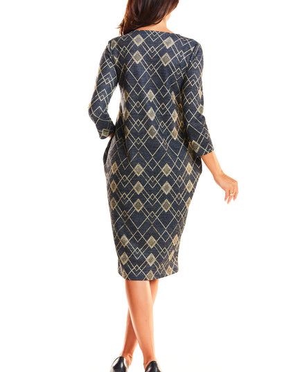483-GOLDEN-RHOMBUSES-LXL-9-Dress M189-9