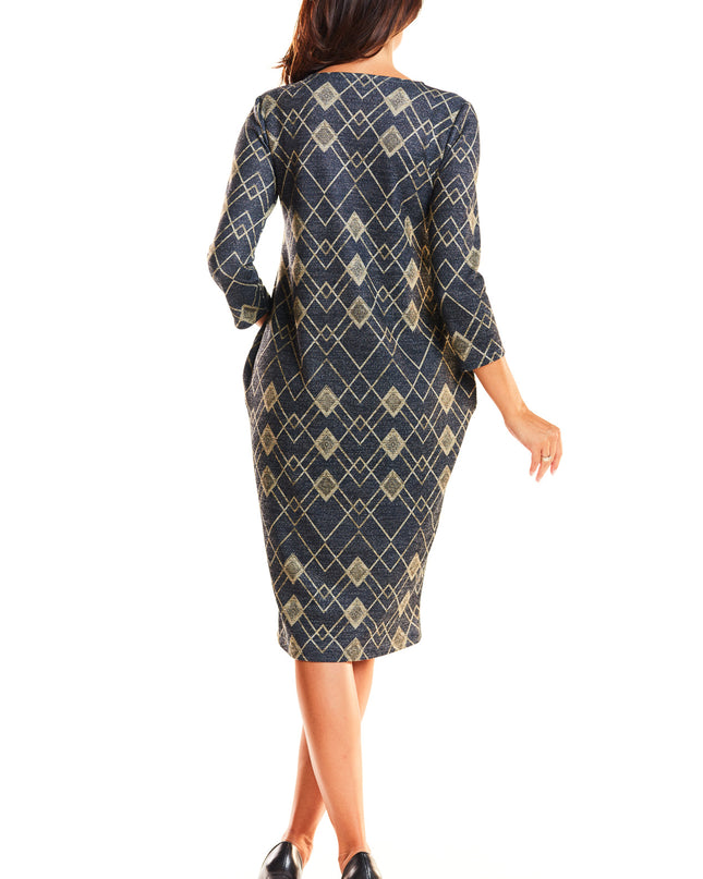 483-GOLDEN-RHOMBUSES-LXL-9-Dress M189-9