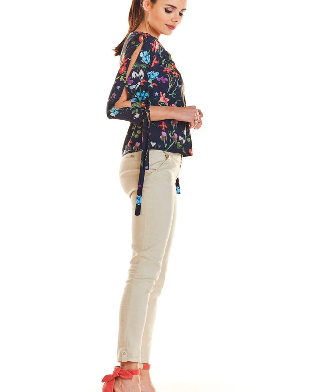 485-FLOWERS-ECRU-XS-8-Blouse M191-8