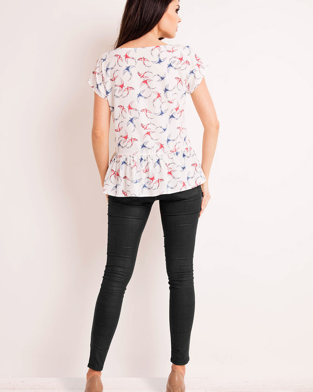 419-ECRU-BIRDS-XL-3-Blouse M130-3