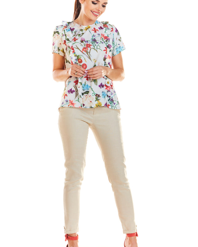 494-FLOWERS-ECRU-XL-13-Blouse M198-13