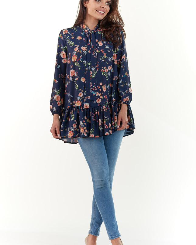 458-NAVY-LXL-2-Blouse M165-2