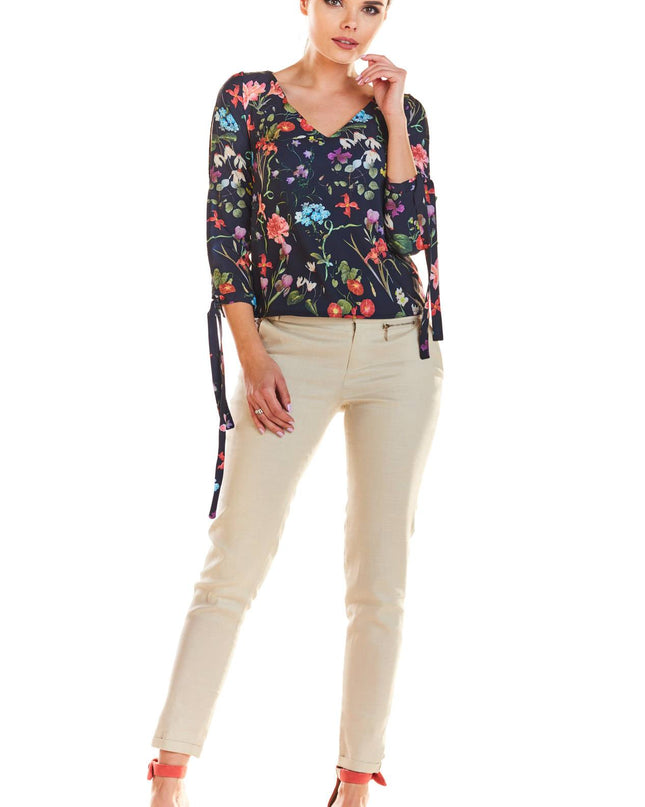 485-FLOWERS-ECRU-XS-7-Blouse M191-7