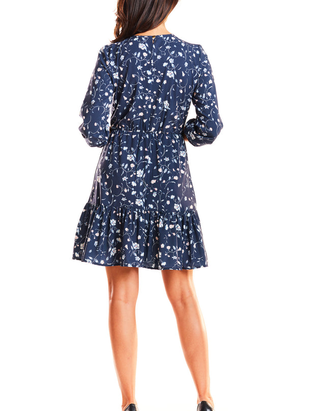 468-FLOWERS-NAVY-L-3-Dress M178-3