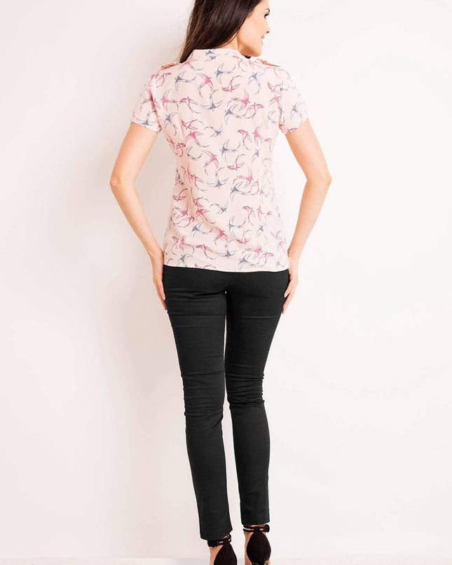 417-PINK-BIRDS-S-4-Shirt M127-4