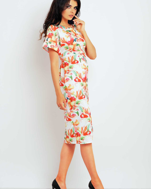 390-FLOWERS-ORANGE-S-5-Dress M102-5