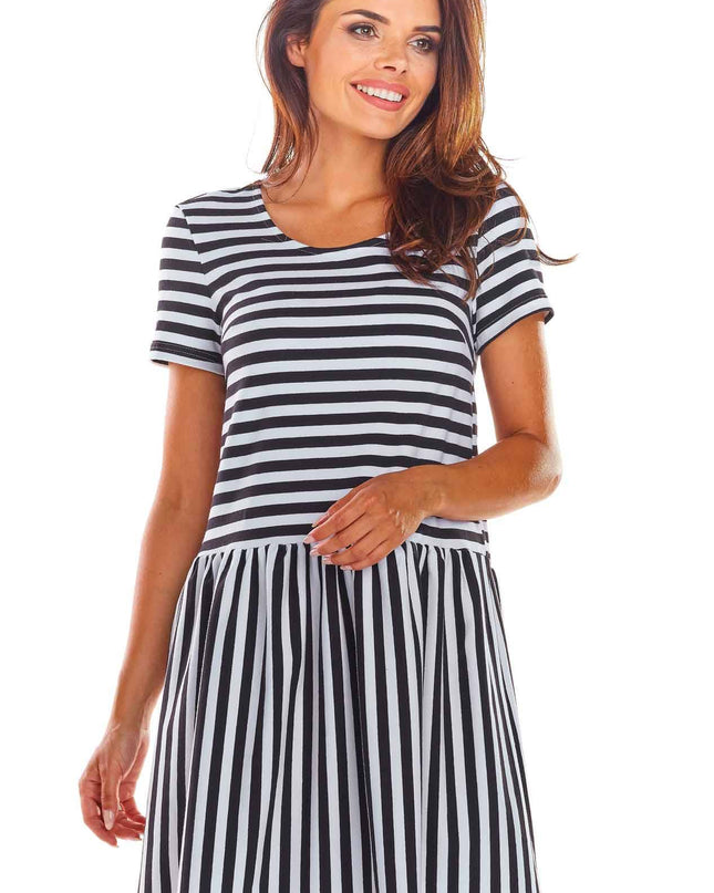 508-BLACK-STRIPES-SM-1-Dress M205-1