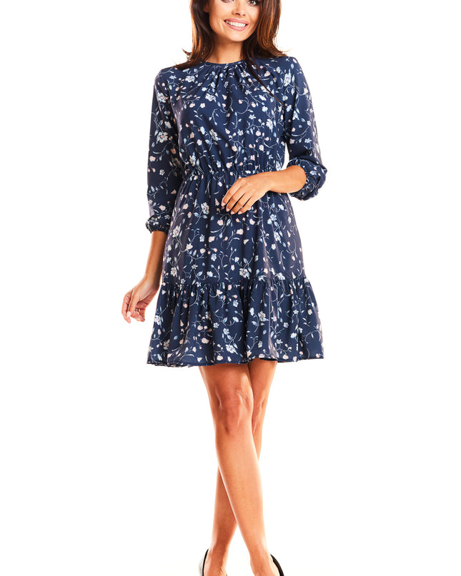 468-FLOWERS-NAVY-XL-1-Dress M178-1