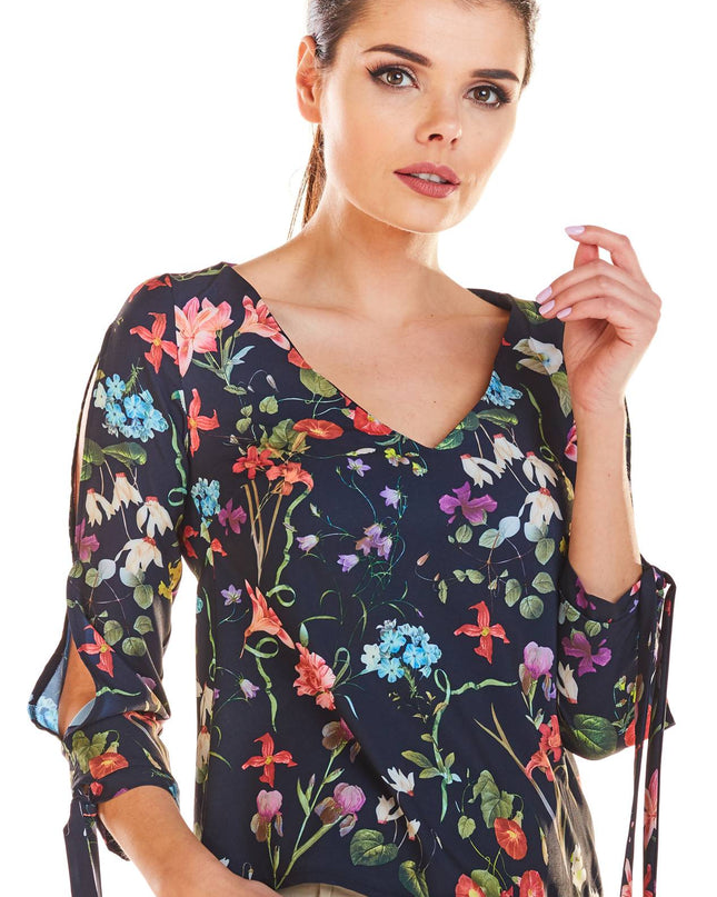 485-FLOWERS-ECRU-XS-6-Blouse M191-6