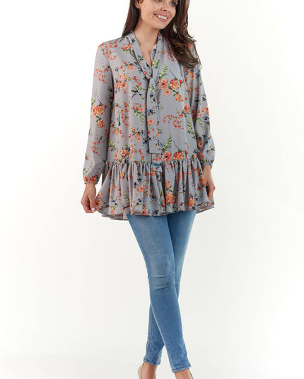 458-GRAY-SM-1-Blouse M165-1