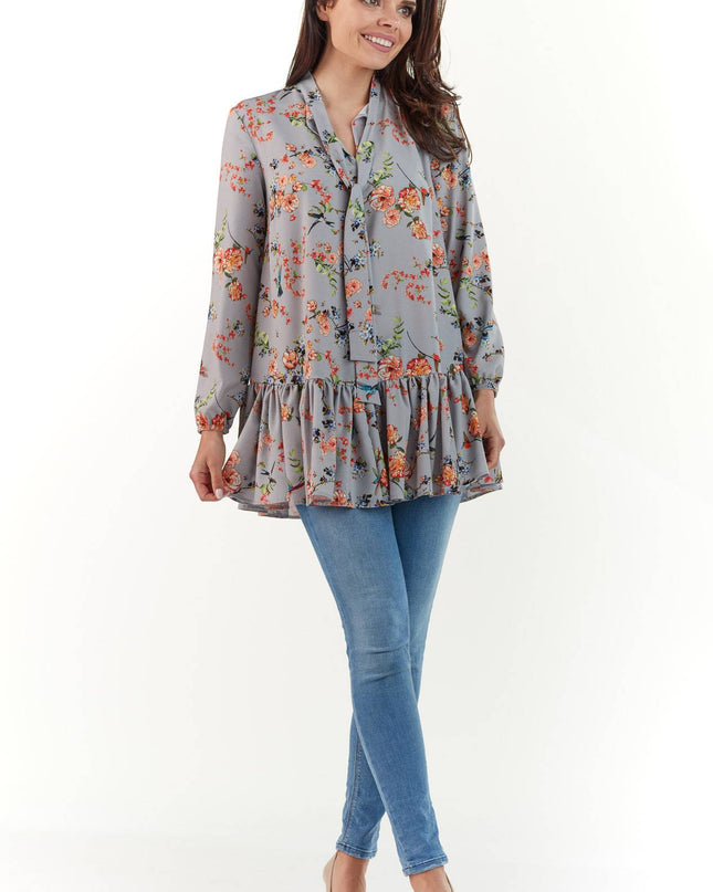 458-GRAY-SM-1-Blouse M165-1