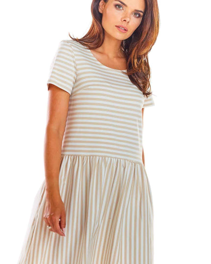 508-BEIGE-STRIPES-SM-2-Dress M205-2