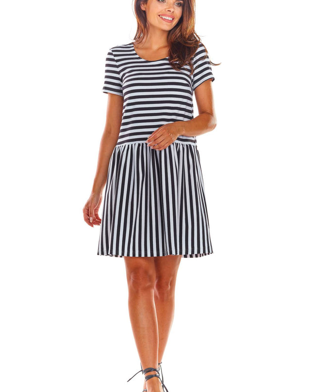 508-BLACK-STRIPES-SM-2-Dress M205-2