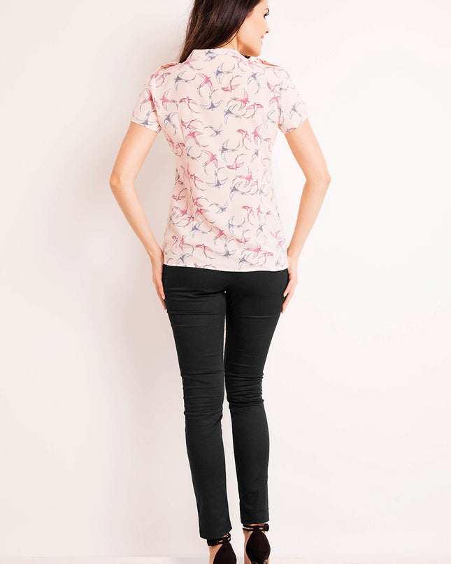 417-PINK-BIRDS-XL-3-Shirt M127-3