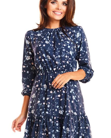 468-FLOWERS-NAVY-XL-4-Dress M178-4