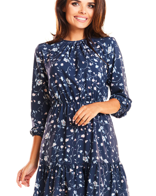 468-FLOWERS-NAVY-XL-4-Dress M178-4