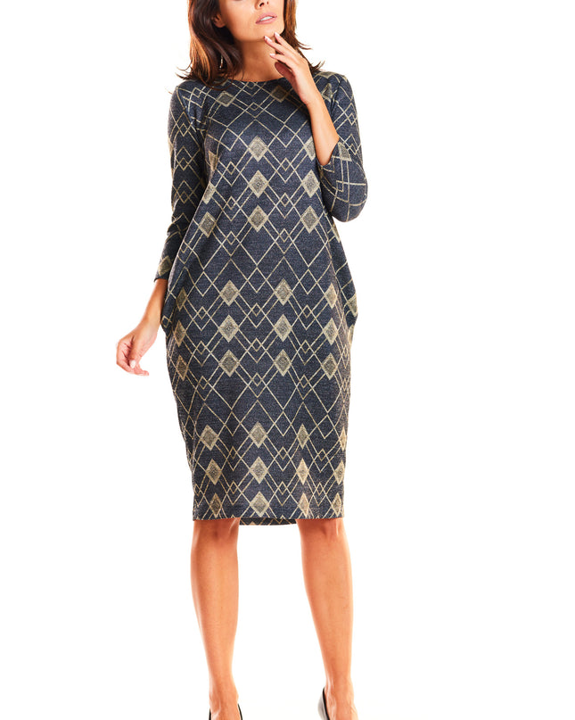 483-GOLDEN-RHOMBUSES-LXL-3-Dress M189-3