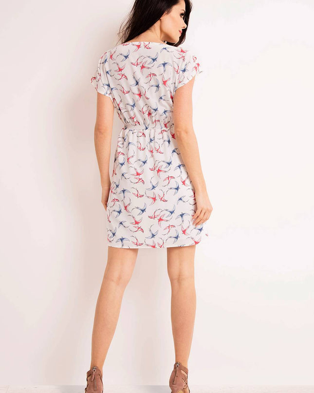 409-ECRU-BIRDS-S-2-Dress M124-2