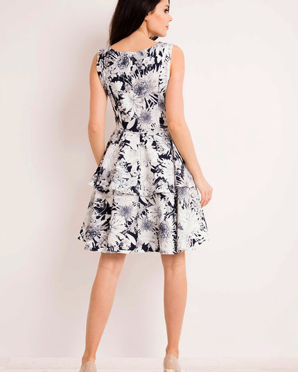 416-FLOWERS-NAVY-S-7-Dress M126-7